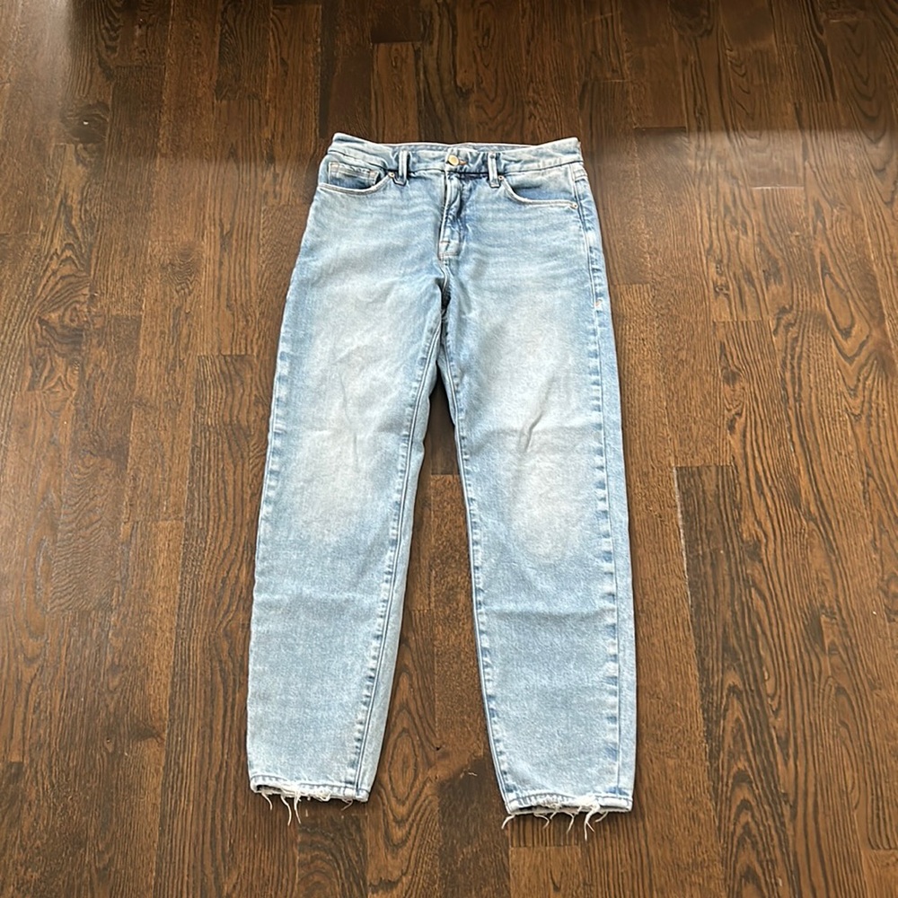 Good American The Weekender Jean, size 6/28, in wash blue864